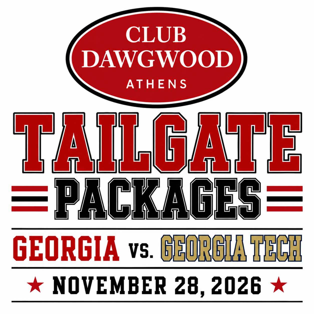 UGA vs. Georgia Tech Tailgate Packages 2026